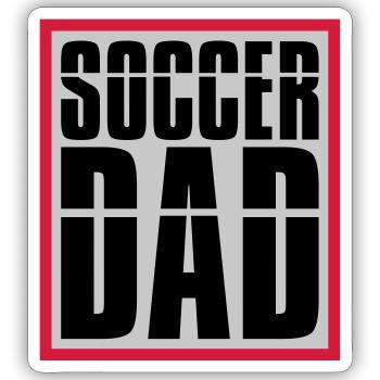 Cool Soccer Dad Logo - Sticker Größe S (10 x 10 cm) - Mattweiß - Vorne