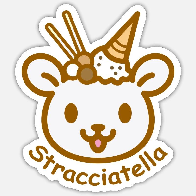Eisbär Stracciatella Sticker Größe S (10 x 10 cm)