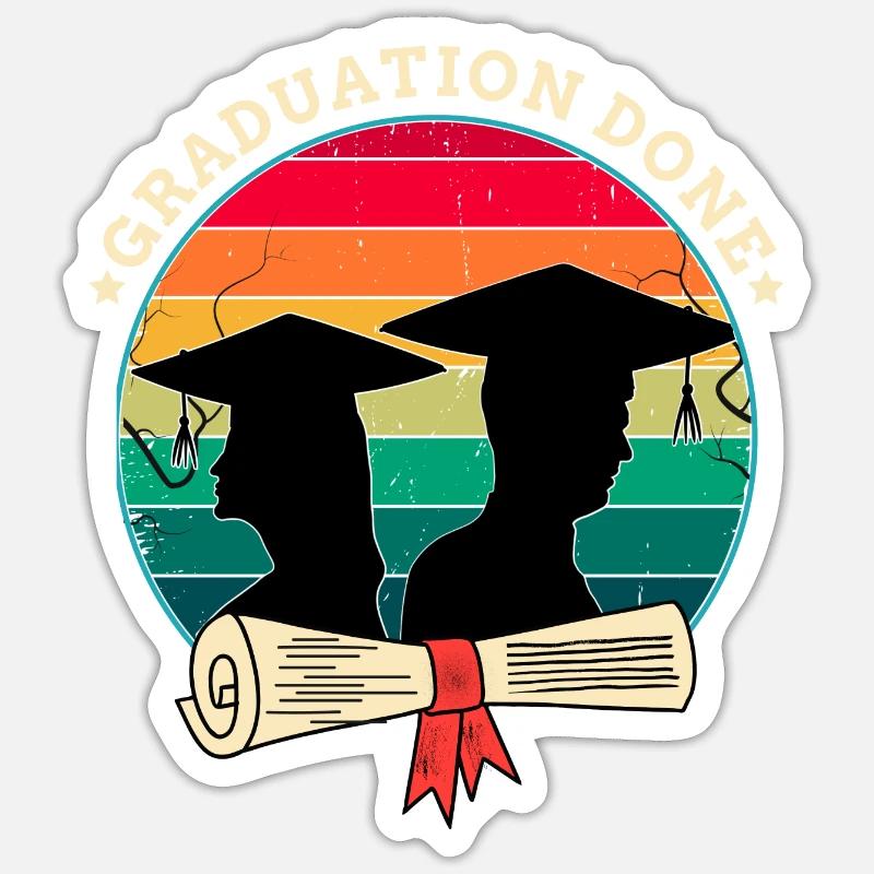 Graduation completed Sticker size S (10 x 10 cm)