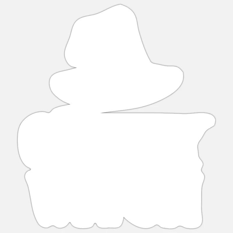 Crazy Witch - Sticker size S (10 x 10 cm) - white matte