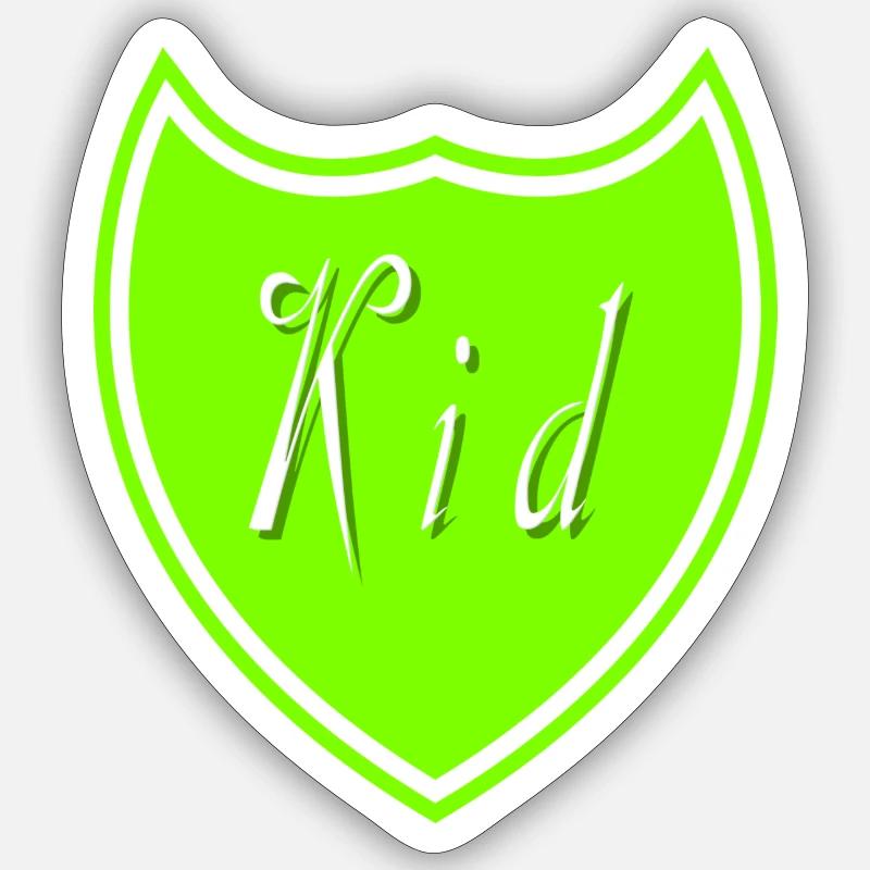 Get your Shield "Kid" - Sticker Größe S (10 x 10 cm) - Mattweiß