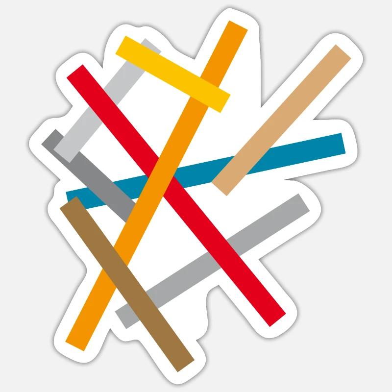 Patching - Abstract - Sticker size S (10 x 10 cm) - white matte