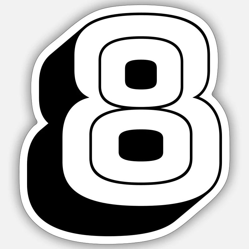 8 - Sticker size S (10 x 10 cm) - white matte