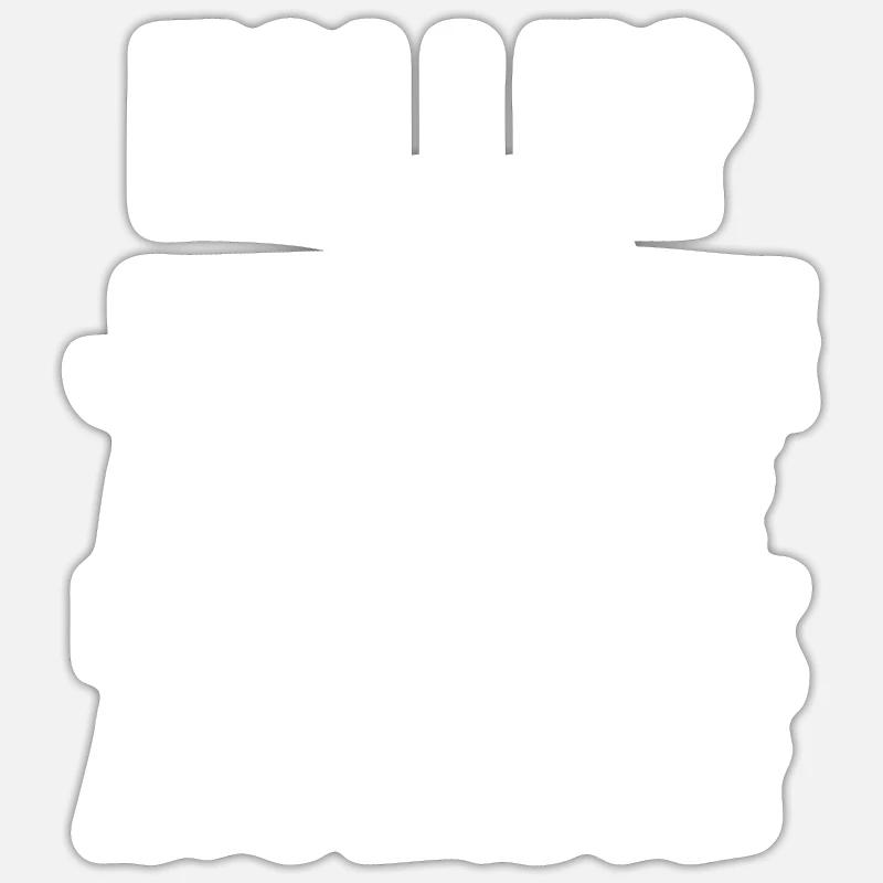 euphoriquement instable - Sticker taille S (10 x 10 cm) - blanc mat