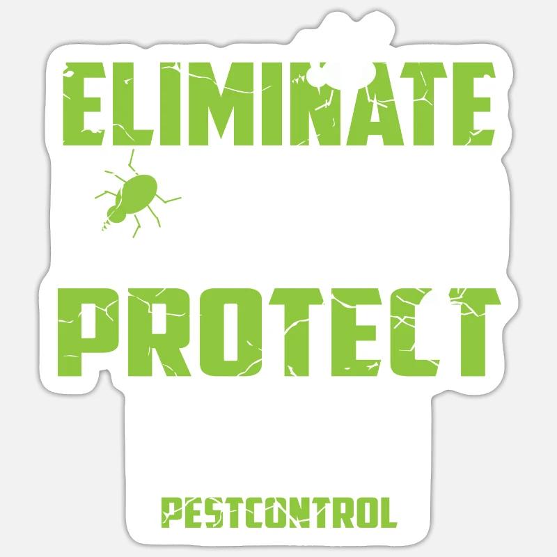 Exterminator - Sticker size S (10 x 10 cm) - white matte