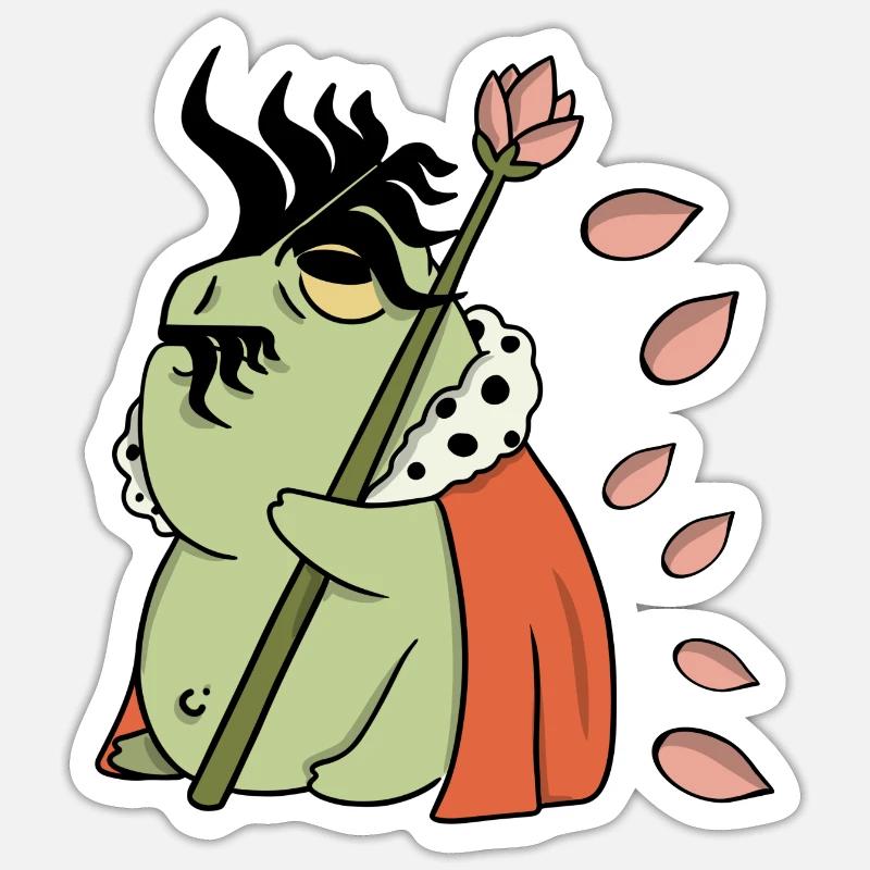 Frog - Comic - Sticker size S (10 x 10 cm) - white matte