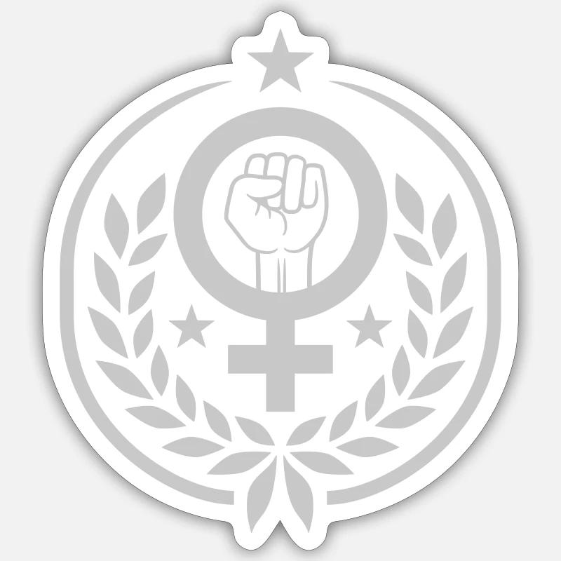Våbenskjold Symbol Kvinders rettigheder Faust - Sticker størrelse S (10 x 10 cm) - mat hvid