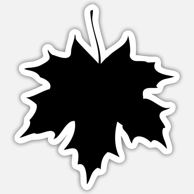 Herbstblatt (Farben personalisierbar) Sticker Größe S (10 x 10 cm)