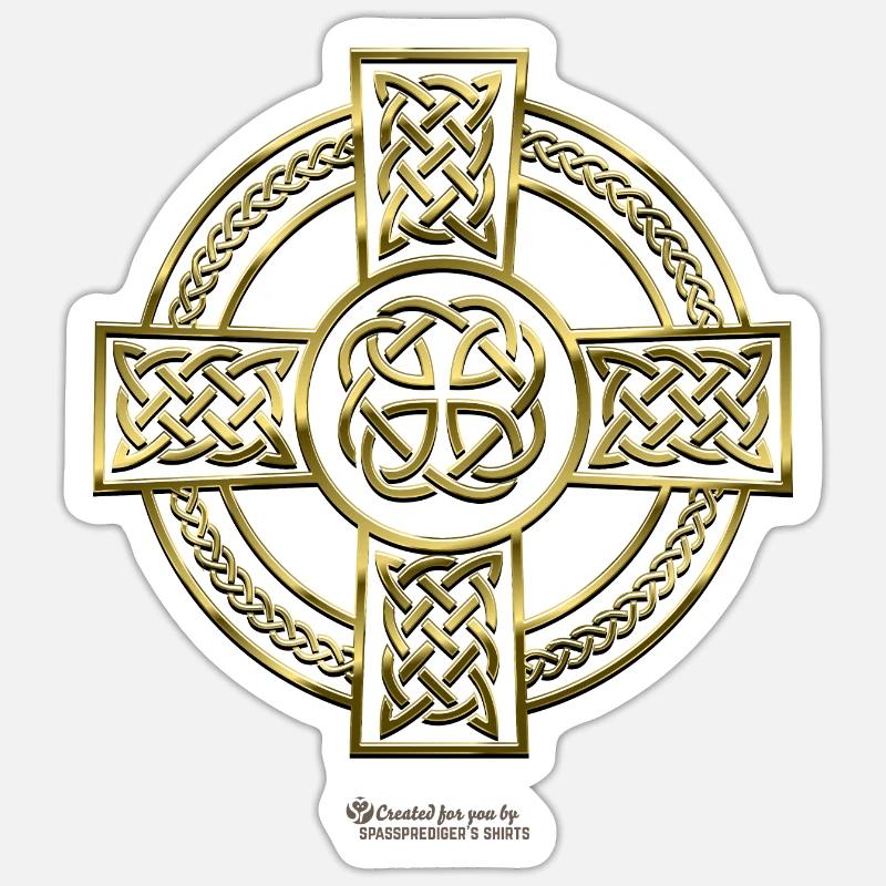 Celtic Cross - Sticker size S (10 x 10 cm) - white matte