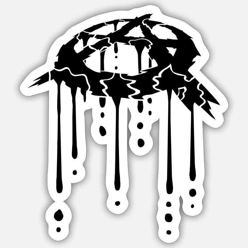 Anarchy blood drop icon Sticker size S (10 x 10 cm)