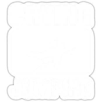 Crying jump tourist gift - Sticker size S (10 x 10 cm) - white matte - Front