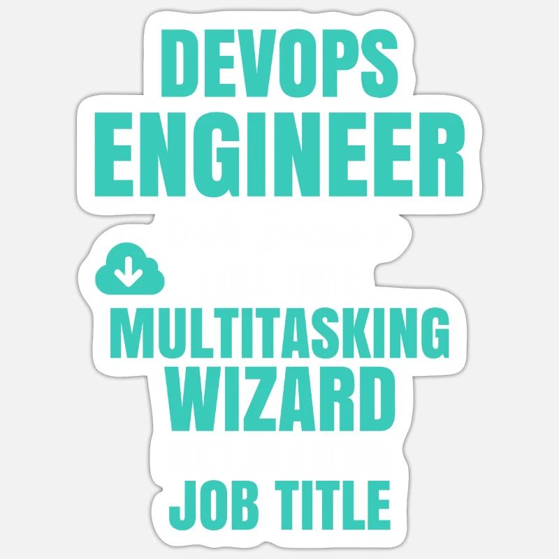 DevOps Engineer Multitasking-Assistent Sticker Größe S (10 x 10 cm)