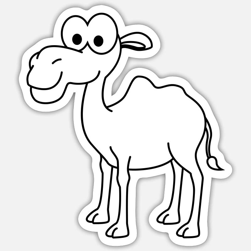 Kamel Comic Sticker Größe S (10 x 10 cm)