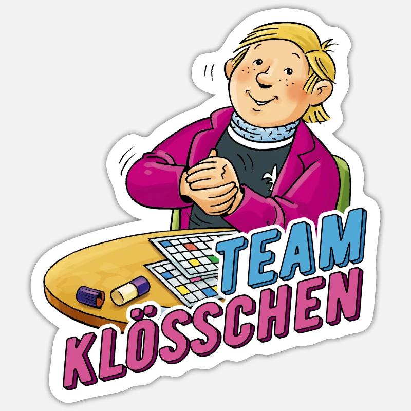 TKKG Team Willi Klösschen - Sticker Größe S (10 x 10 cm) - Mattweiß