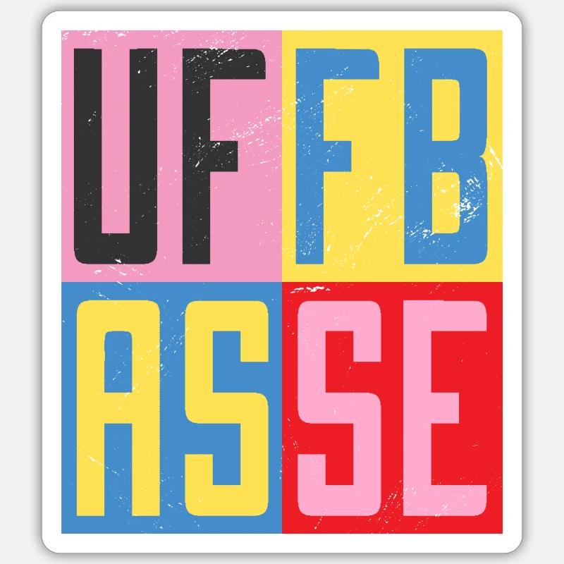 Uffbasse Design - Sticker size S (10 x 10 cm) - white matte