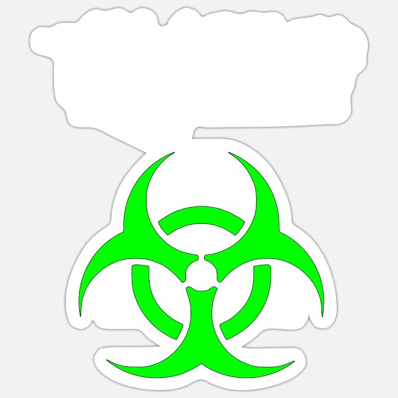 Techno - Sticker taille S (10 x 10 cm) - blanc mat