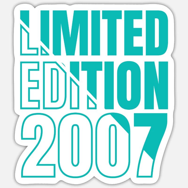 2007 Édition Limitée Anniversaire - Sticker taille S (10 x 10 cm) - blanc mat