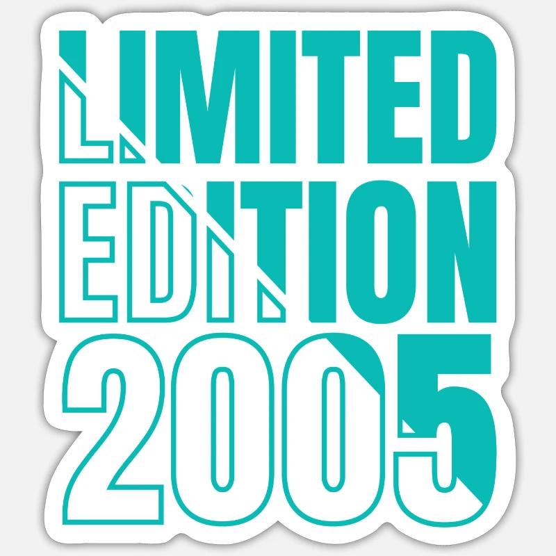 2005 Édition Limitée Anniversaire - Sticker taille S (10 x 10 cm) - blanc mat