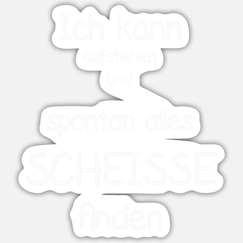 Alles Scheiße - Sticker Größe S (10 x 10 cm) - Mattweiß