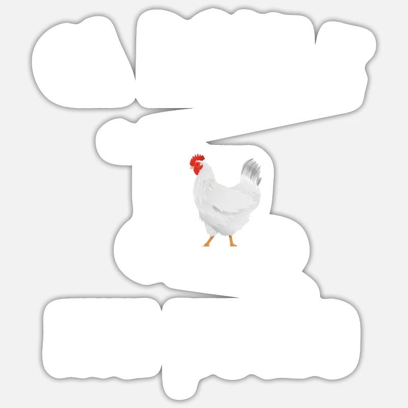 ca roule ma poule - Sticker taille S (10 x 10 cm) - blanc mat