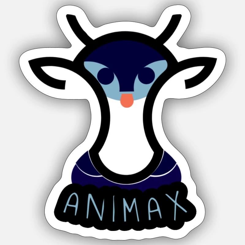 Blue Fox Animax Face - Sticker size S (10 x 10 cm) - white matte