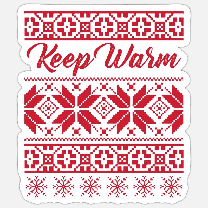 Norwegian Pattern No.01 - Sticker size S (10 x 10 cm) - white matte