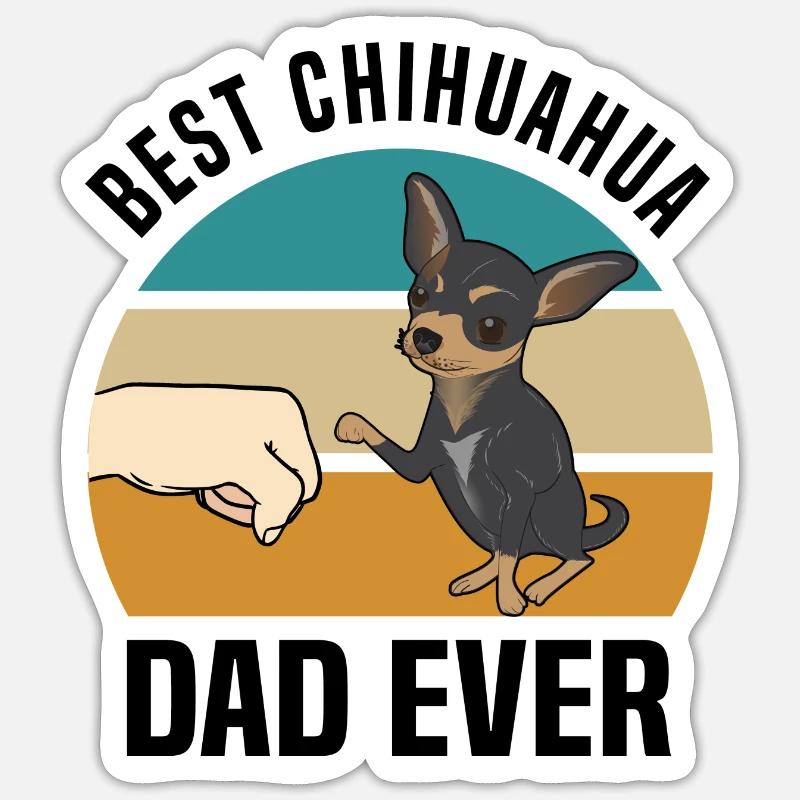 Chihuahua - Sticker Größe S (10 x 10 cm) - Mattweiß