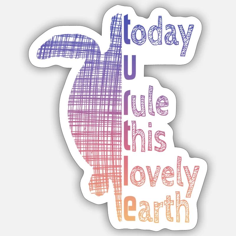 Turtle Sticker Größe S (10 x 10 cm)