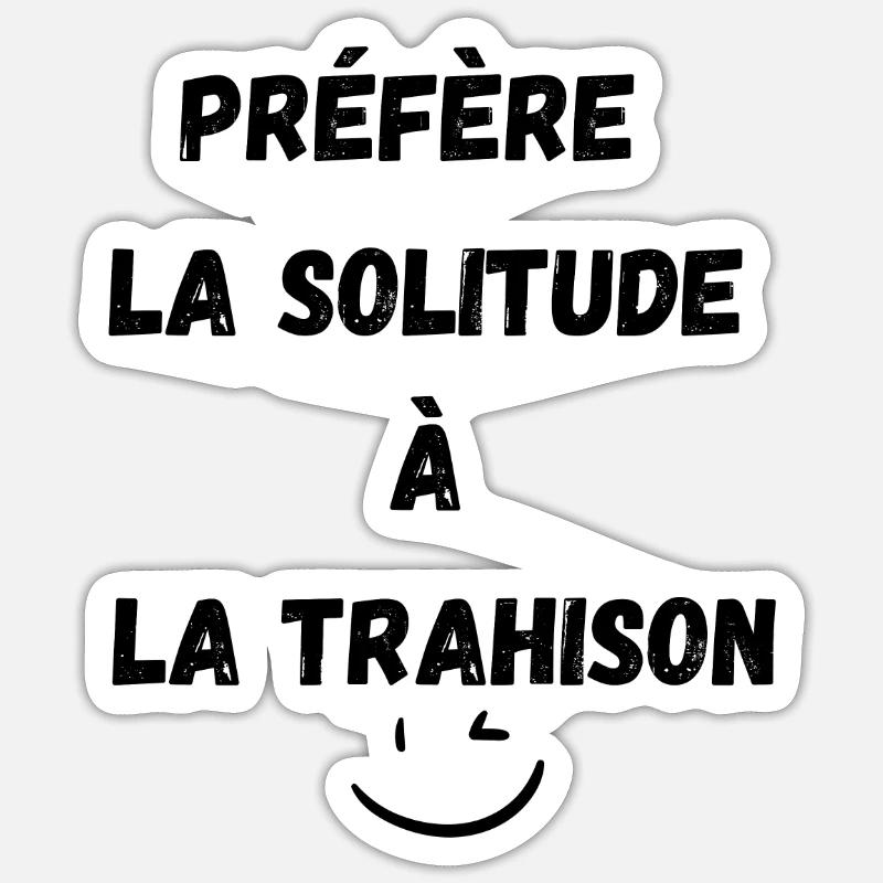 Design citation - Sticker taille S (10 x 10 cm) - blanc mat