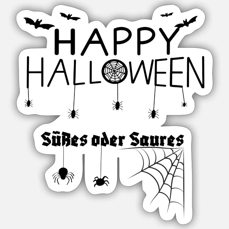 Happy Halloween / Süßes oder Saures Sticker Größe S (10 x 10 cm)