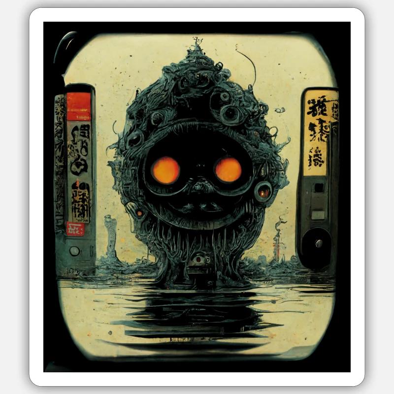 Image bizarre - Sticker taille S (10 x 10 cm) - blanc mat