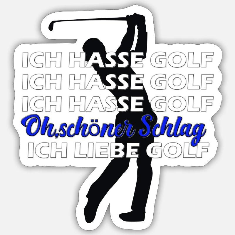 Golf - Sticker Größe S (10 x 10 cm) - Mattweiß