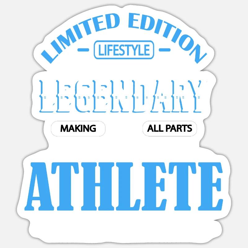 ATHLET - Sticker Größe S (10 x 10 cm) - Mattweiß