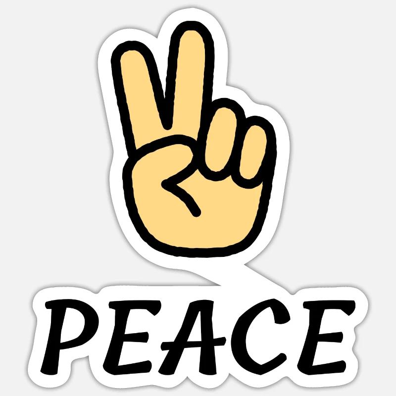 Cool peace design Sticker size S (10 x 10 cm)