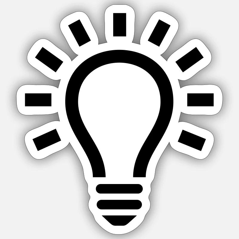Light bulb - Sticker size S (10 x 10 cm) - white matte