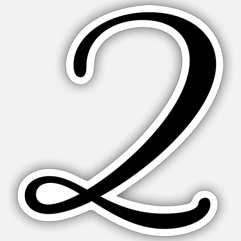 2 - Sticker Größe S (10 x 10 cm) - Mattweiß