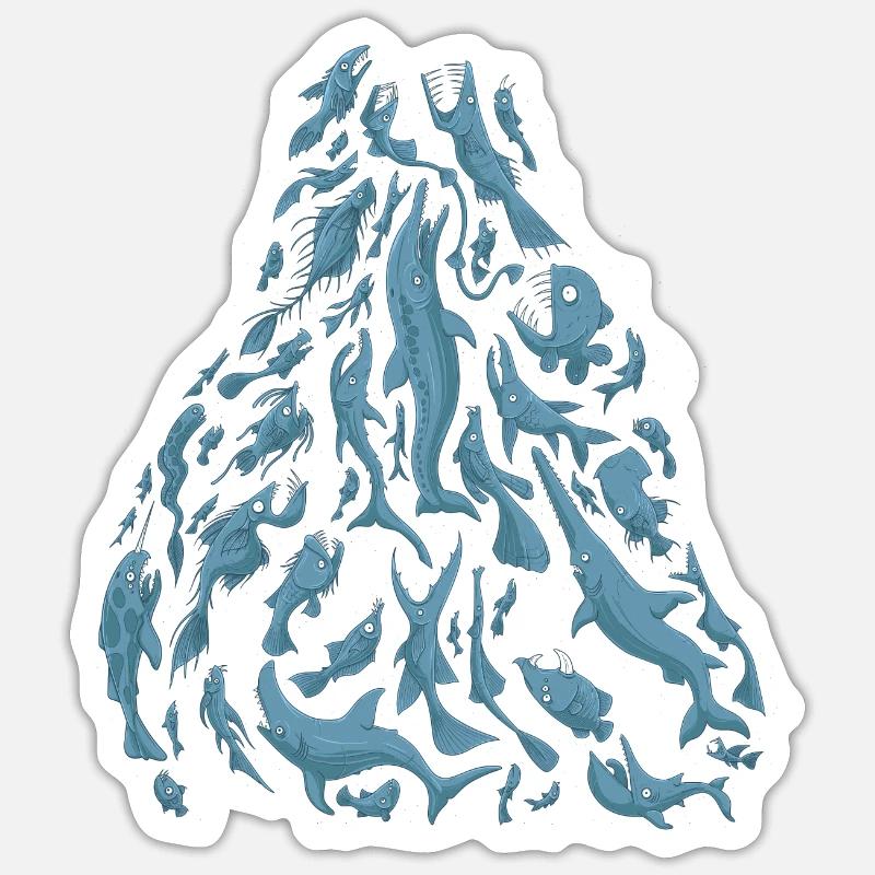 Underwater creatures Sticker size S (10 x 10 cm)