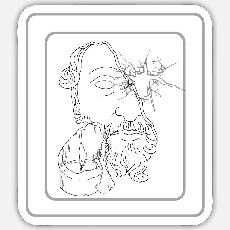 Broken Sticker Größe S (10 x 10 cm)