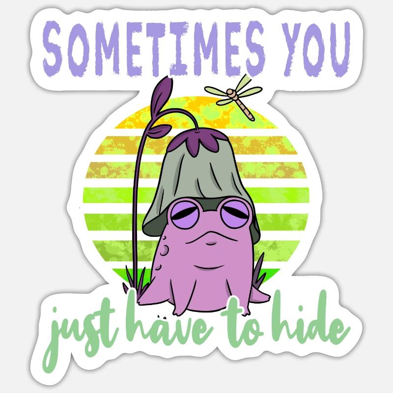Depression Depression Frog - Sticker size S (10 x 10 cm) - white matte