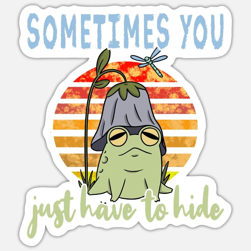 Depression Depression Frog - Sticker size S (10 x 10 cm) - white matte