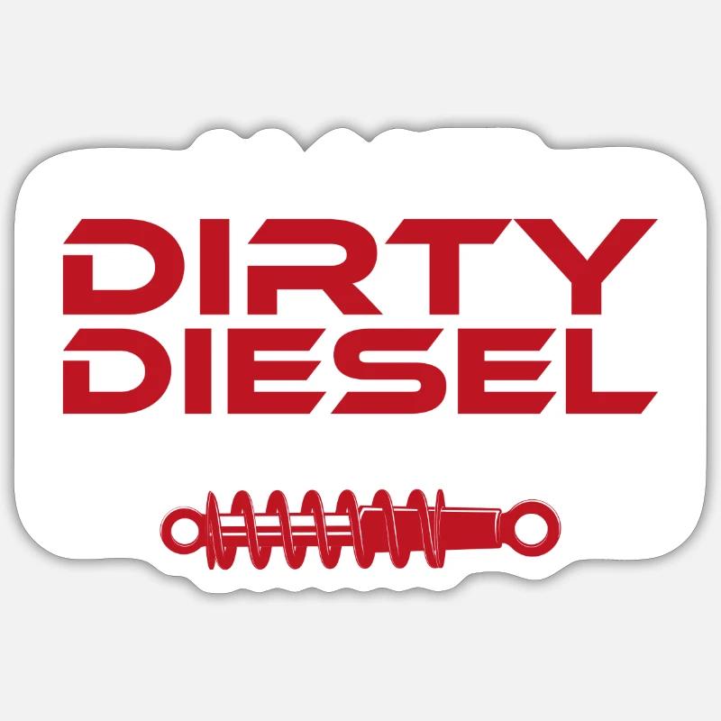 Make Dirty Diesel Great Again - Sticker Größe S (10 x 10 cm) - Mattweiß