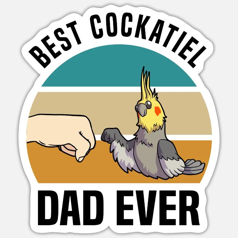 Calopsitte Sticker taille S (10 x 10 cm)