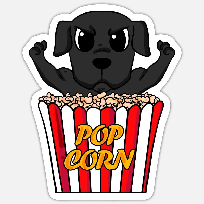 Labrador - Sticker taille S (10 x 10 cm) - blanc mat