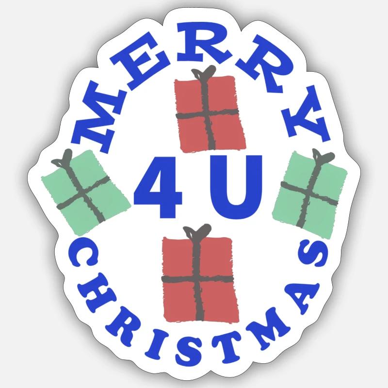 Lebendige Geschenke Weihnachtsdesign Sticker Größe S (10 x 10 cm)