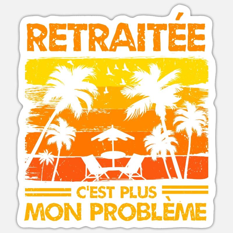 retraitée - Sticker taille S (10 x 10 cm) - blanc mat