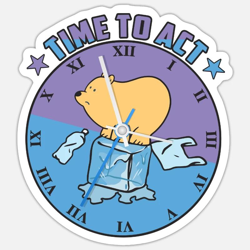 Eisbär auf eis Sticker Größe S (10 x 10 cm)