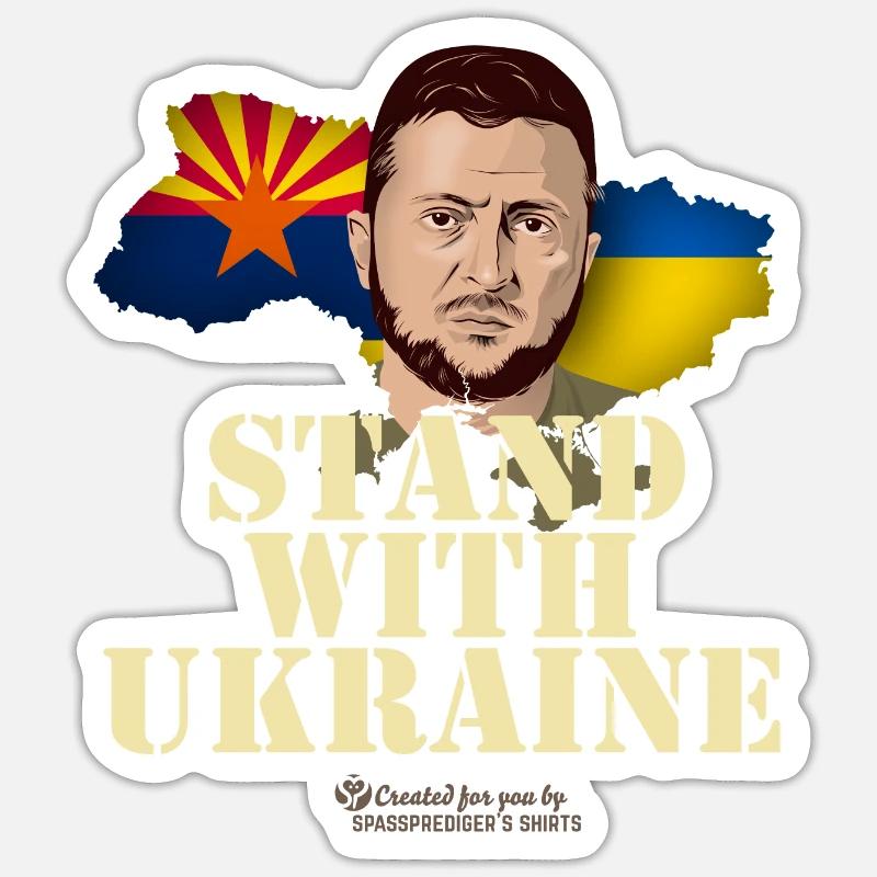 Ukraine Arizona - Sticker taille S (10 x 10 cm) - blanc mat
