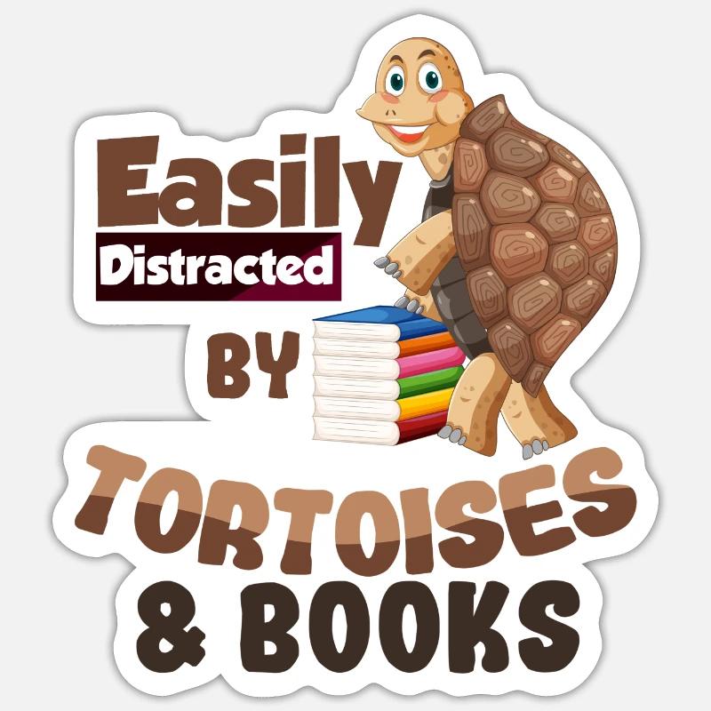 Schildkröte - Sticker Größe S (10 x 10 cm) - Mattweiß
