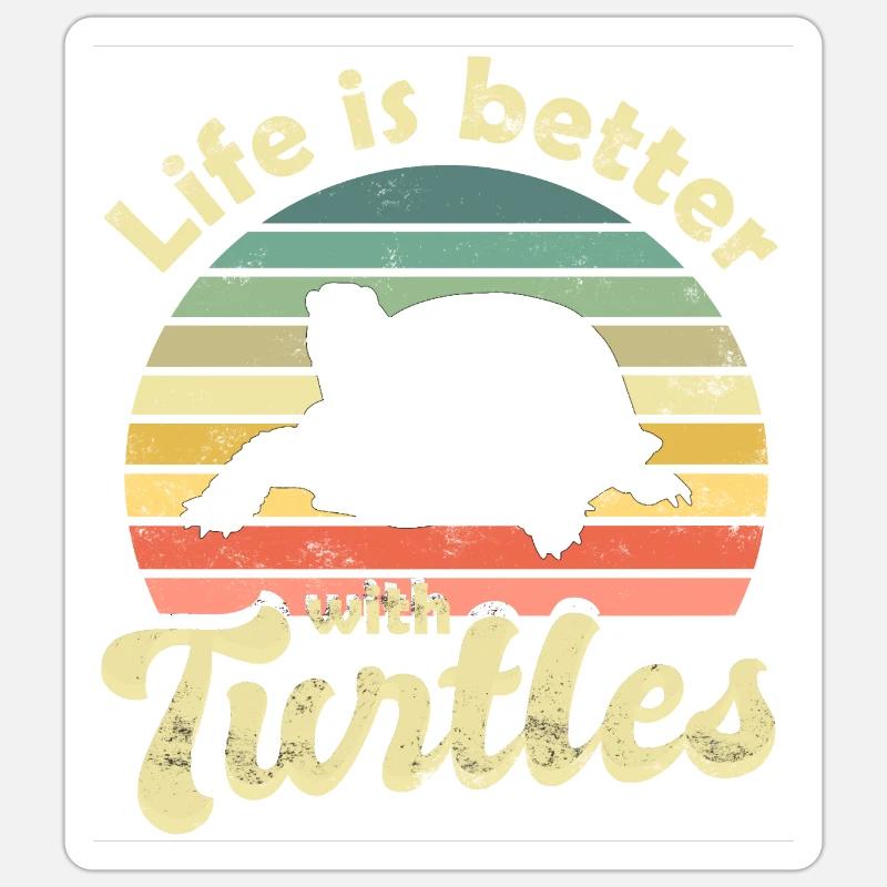 Turtle Turtles - Sticker size S (10 x 10 cm) - white matte