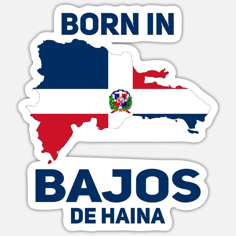 Bajos De Haina - Sticker taille S (10 x 10 cm) - blanc mat